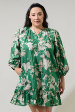 Load image into Gallery viewer, Nora Green Floral Shift Dress