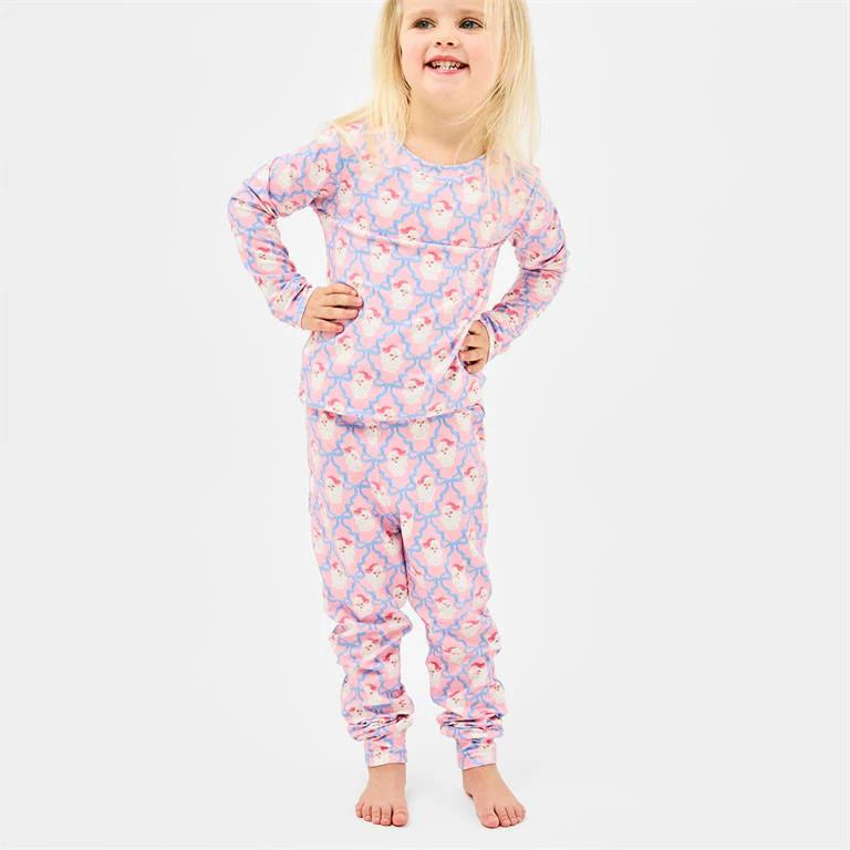 Kids Santa Baby Bows Pajamas