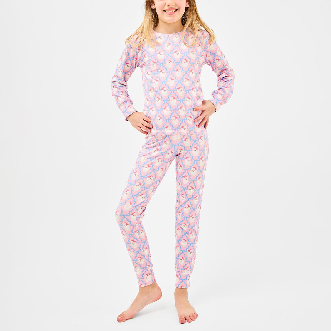 Kids Santa Baby Bows Pajamas