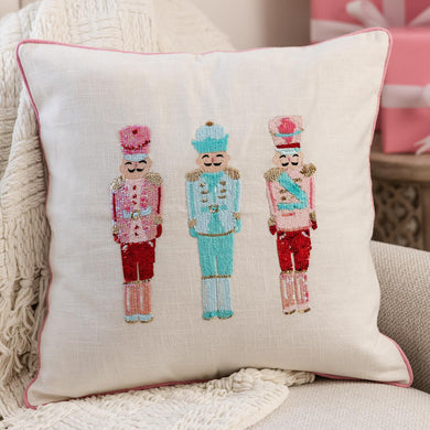 Square Sequin Nutcracker Pillow