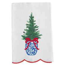 Load image into Gallery viewer, Blue &amp; White Holiday Dish Towel