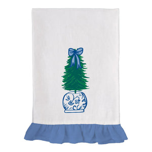 Blue & White Holiday Dish Towel