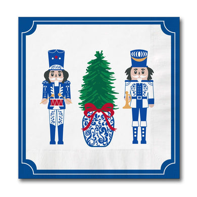 Blue & White Holiday Cocktail Napkins