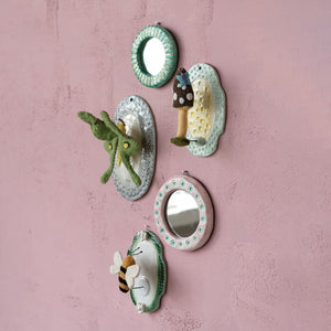 Small Round Stoneware Mirror