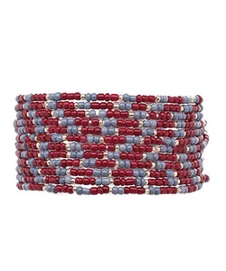 12 Strand Beaded Bracelet