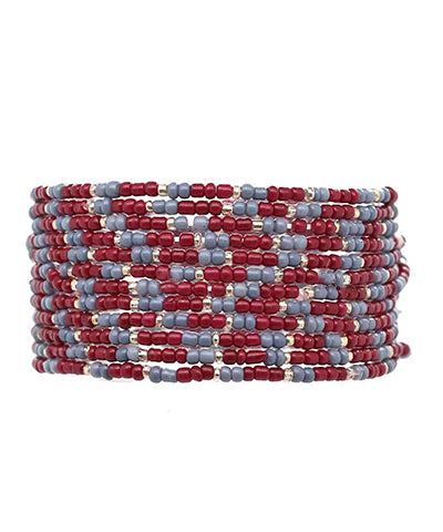 12 Strand Beaded Bracelet