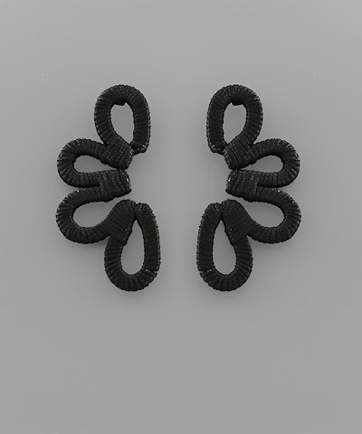 Thread Wrapped Scroll Earrings