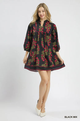 Black Mix Tunic Dress