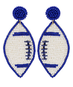 Beaded Football Earrings