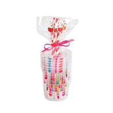 Load image into Gallery viewer, Holiday Party Cups &amp; Straws