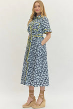 Load image into Gallery viewer, Navy Botanical Midi