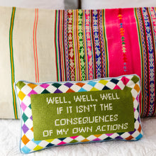 Load image into Gallery viewer, Well Well Well Needlepoint Pillow