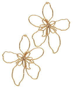 Wire Flower Earrings