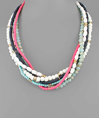 Multi Twisted Bead Necklace