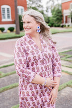 Load image into Gallery viewer, Purple Blooms Caftan Dress 