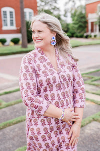 Purple Blooms Caftan Dress 