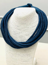Load image into Gallery viewer, Navy Slub 8-Strand Necklace