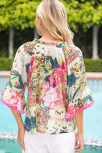 Load image into Gallery viewer, Floral Fringe Sleeve Top
