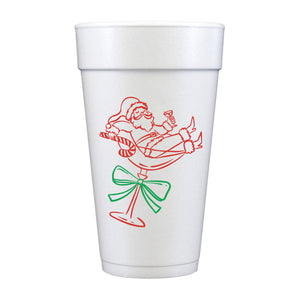 Santa Martini Foam Cups