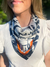 Load image into Gallery viewer, Navy + Orange Gameday Scarf