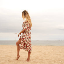 Load image into Gallery viewer, Red Cotton Block Print Caftan