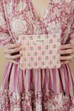 Load image into Gallery viewer, Rosy Mist Quilted Coin Pouch