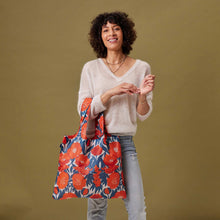 Load image into Gallery viewer, ICELANDIC POPPIES blu Bag Reusable Shopper Tote