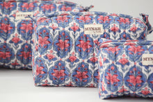 Load image into Gallery viewer, Nautical Nantucket Floral Cosmetic Bag