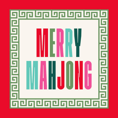 Merry Mahjong Paper Cocktail Napkins