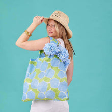 Load image into Gallery viewer, BLUE HYDRANGEA blu Bag Reusable Shopper Tote
