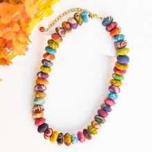 Load image into Gallery viewer, Kantha Stacked Button Necklace