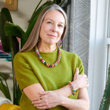 Load image into Gallery viewer, Kantha Stacked Button Necklace