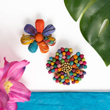 Load image into Gallery viewer, Kantha Floral Mosaic Pin