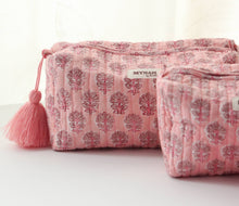 Load image into Gallery viewer, Blush Pink Quilted Cosmetic