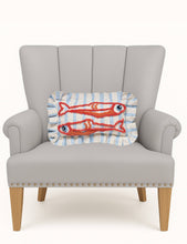 Load image into Gallery viewer, Coastal Sardines Tufted Hook Pillow