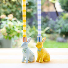 Load image into Gallery viewer, Hand-Painted Bunnies Ceramic Candle Holders