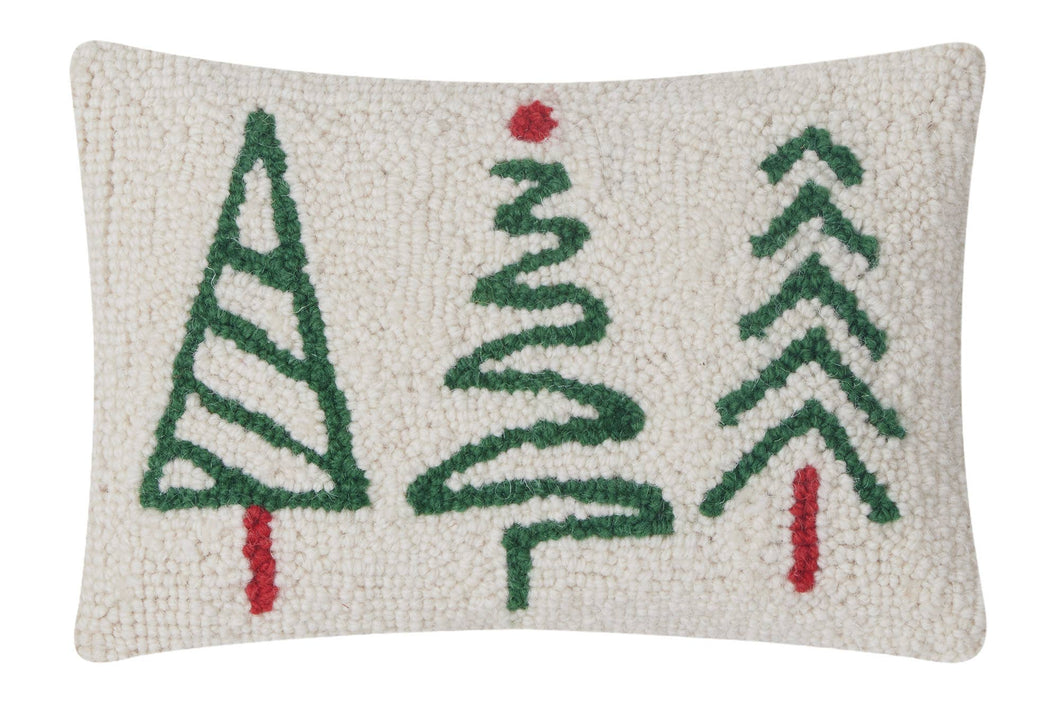Christmas Trees Trio Hook Pillow