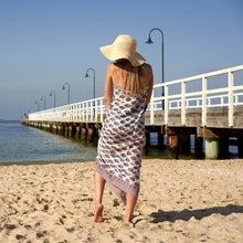 Load image into Gallery viewer, White Block Print Sarong