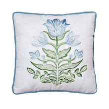 Load image into Gallery viewer, Mughal Flower Embroidered Pillow