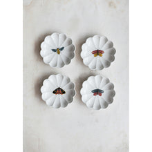 Load image into Gallery viewer, Stoneware Fluted Dish w/ Insect, 4 Styles ©