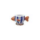 Hand-Painted Stoneware Fish Tealight/Taper Holder