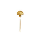 6-1/4"L Stainless Steel Shell Shaped Loose Tea Infuser, Gold Finish