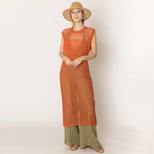 Load image into Gallery viewer, Chest Blocked Crochet Long Dress