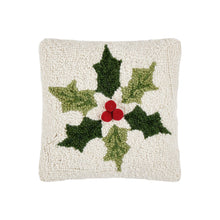 Load image into Gallery viewer, Holly Snowflake w/Poms Hook Pillow