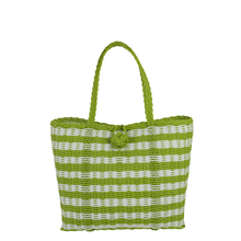 Load image into Gallery viewer, Stripe Pear+White XS Tote
