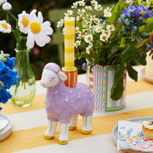 Load image into Gallery viewer, Hand-Painted Lamb Ceramic Candle Holder