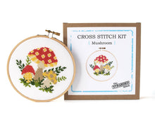 Load image into Gallery viewer, Mushroom Cross Stitch Kit
