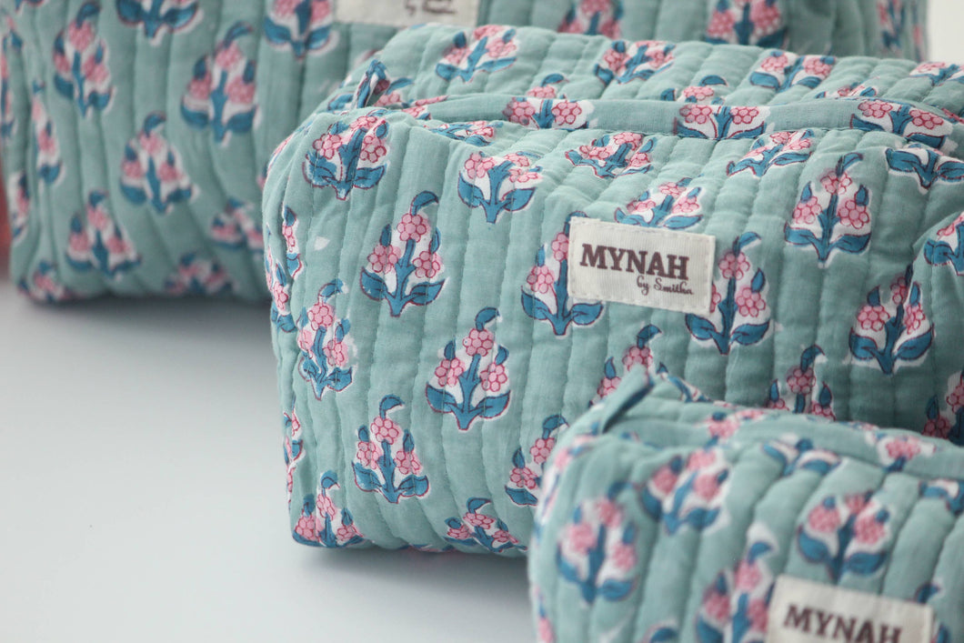 Eucalyptus Floral Cosmetic Bag