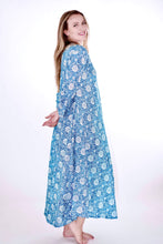 Load image into Gallery viewer, Calypso Blue Flower Dress