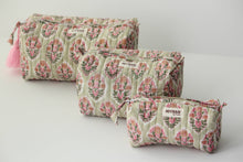 Load image into Gallery viewer, Pistachio Quilted Cosmetic Bag